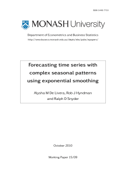 Forecasting time series with complex seasonal