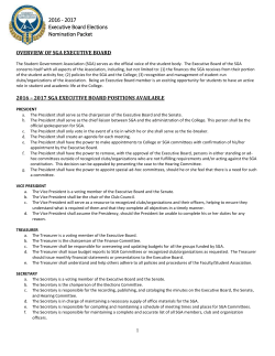 rules for student senate candidates