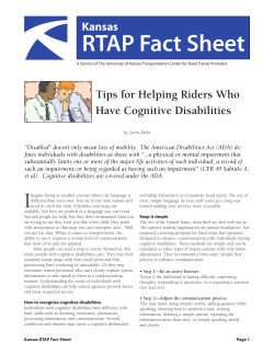 Tips for Helping Riders Who Have Cognitive Disabilities