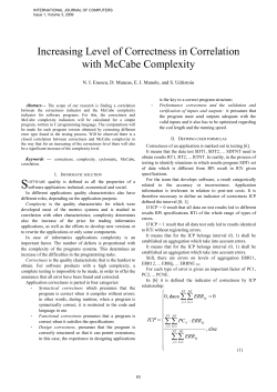 Increasing Level of Correctness in Correlation with McCabe