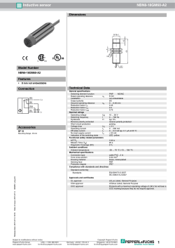 1 Inductive sensor NBN8-18GM60-A2