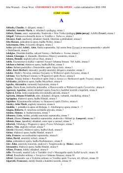 John Warrack &ndash; Ewan West: OXFORDSK&Yacute; SLOVN&Iacute;K OPERY