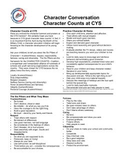 Character Connection - 4-H Military Partnerships
