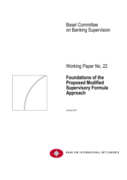 Foundations of the Proposed Modified Supervisory Formula Approach