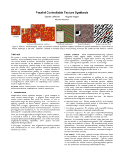Parallel Controllable Texture Synthesis
