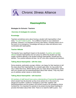 Haemophilia - Saffron Valley Collegiate