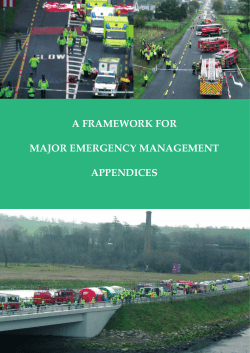 a framework for major emergency management appendices