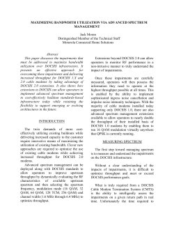 MAXIMIZING BANDWDITH UTILIZATION VIA ADVANCED