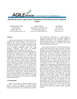 Distributed Scrum: Agile Project Management with