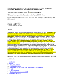 Bi-temporal characterization of land surface temperature in relation