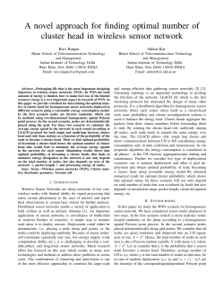 A novel approach for finding optimal number of cluster head