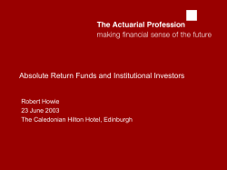 Absolute return funds and institutional investors (Slides)