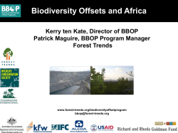 Biodiversity Offsets and Africa