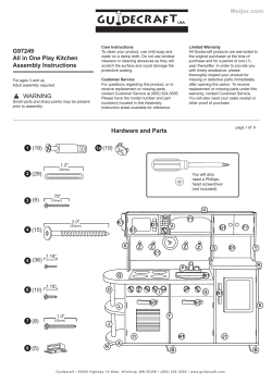 G97249 All in One Play Kitchen Assembly Instructions