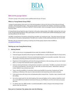 BDA and the younger dentist
