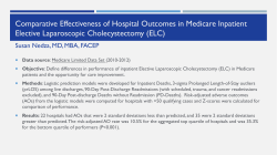 Comparative Effectiveness of Hospital Outcomes in