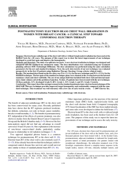 postmastectomy electron beam chest wall irradiation in women