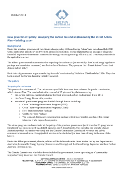 New government policy: scrapping the carbon tax