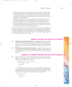 Answers to Chapter Review and Self