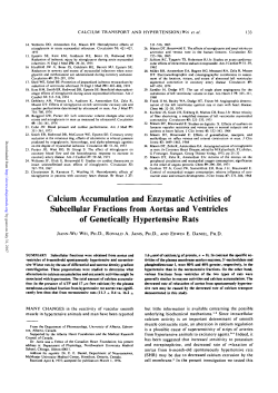 Calcium Accumulation and Enzymatic Activities of Subcellular