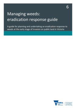 Managing for weeds: eradication response guide
