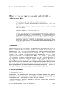 Effects of read-out light sources and ambient light on radiochromic film