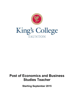 Post of Economics and Business Studies Teacher Starting