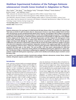 Article Multihost Experimental Evolution of the