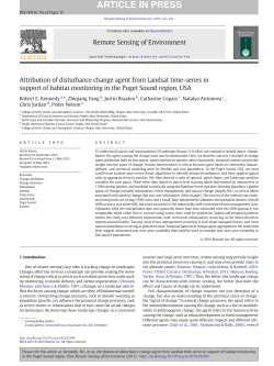 Attribution of disturbance change agent from Landsat time