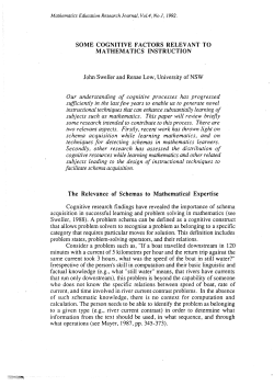 SOME COGNITIVE FAcTORS RELEVANT TO