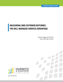 measuring smb customer outcomes: the dell managed services