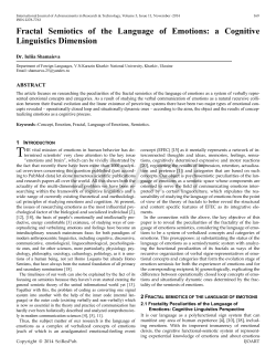 Fractal Semiotics of the Language of Emotions: a Cognitive