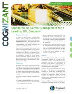 Standardizing Carrier Management for a Leading 3PL