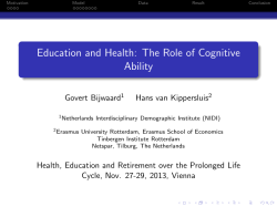 Education and Health: The Role of Cognitive Ability