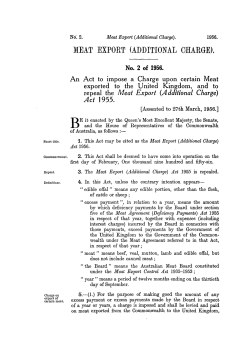 MEAT EXPORT (ADDITIONAL CHARGE).