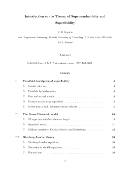 I Two-fluid description of superfluidity 4 II The Gross