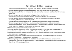 FHC4 Outcome 10. Children and young people are physically active
