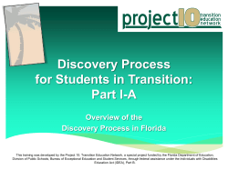 Discovery - Project 10: Transition Education Network