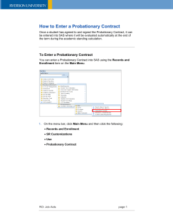 How to Enter a Probationary Contract