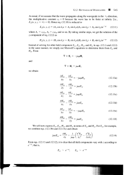 As usual, if we assume that the wave propagates along the