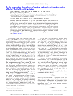 On the temperature dependence of electron leakage