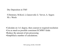 Dry Deposition in TM5