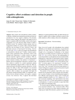 Cognitive effort avoidance and detection in people