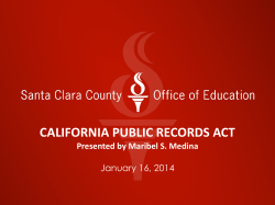 California Public Records Act PowerPoint