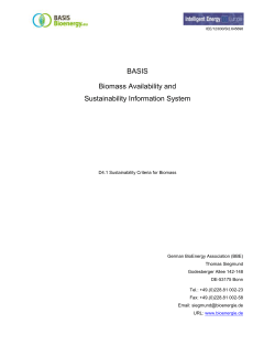 BASIS Biomass Availability and Sustainability Information System