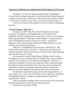 UPDATE ON THE KEY PLAYERS INVOLVED IN