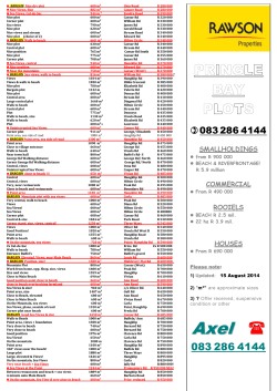 stands - Pringle Bay