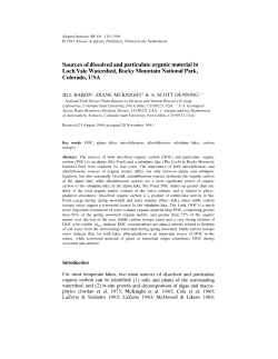 Sources of dissolved and particulate organic material