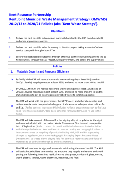 Joint Municipal Waste Management Strategy
