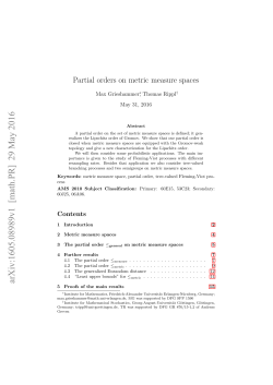 Partial orders on metric measure spaces
